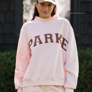 brown and pink parke sweatshirt​