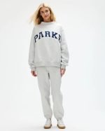 grey parke mockneck sweatshirt​