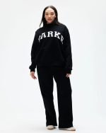 parke mock neck sweatshirt black