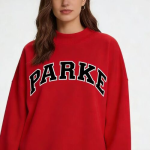 parke red sweatshirt​s