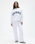 parke sweatshirt anthropologie​ white