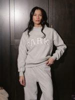 parke varsity mockneck sweatshirt​ grey