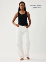 parke straight white jeans​