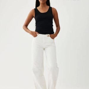 parke straight white jeans​