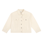 Cream Oversized denim jacket