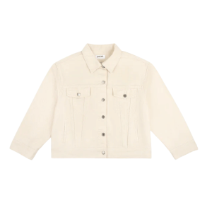 Cream Oversized denim jacket