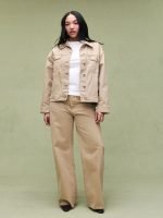PARKE tan denim jacket Oversized