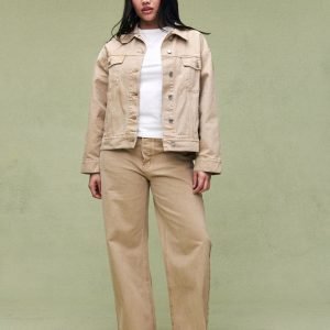 PARKE tan denim jacket Oversized