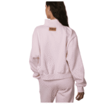 Parke Zip Up Mockneck Pink Back