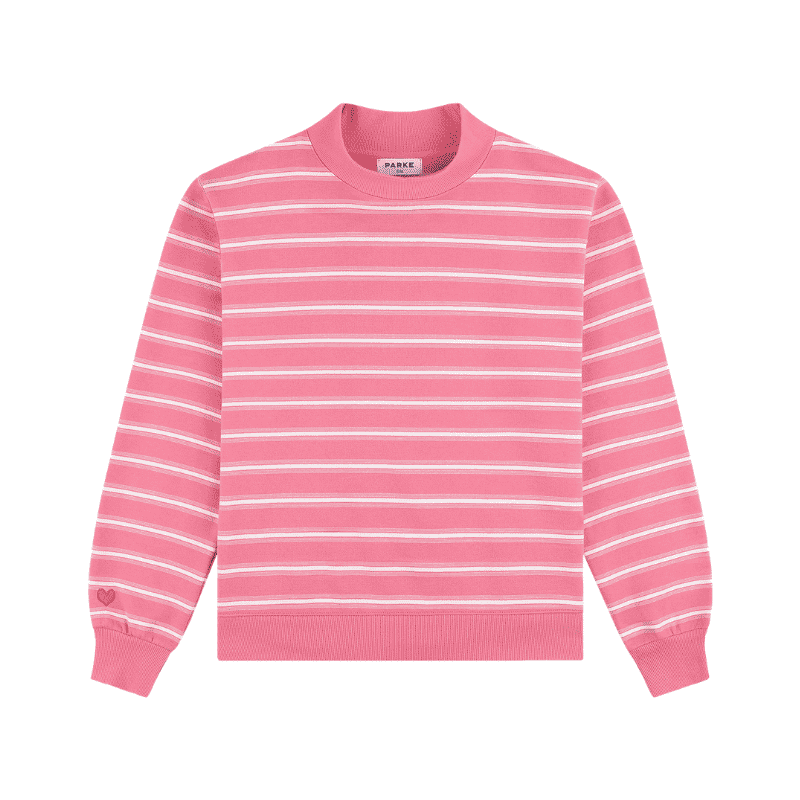 Parke-Striped-Mockneck-Sweatshirt Parke Striped Mockneck Sweatshirt
