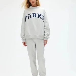 grey parke mockneck sweatshirt​